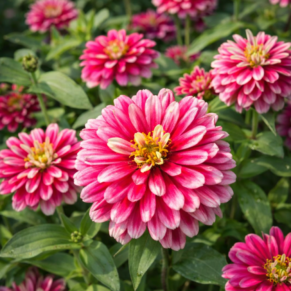 Насіння цинії "Raspberry Ripple Nasivanky